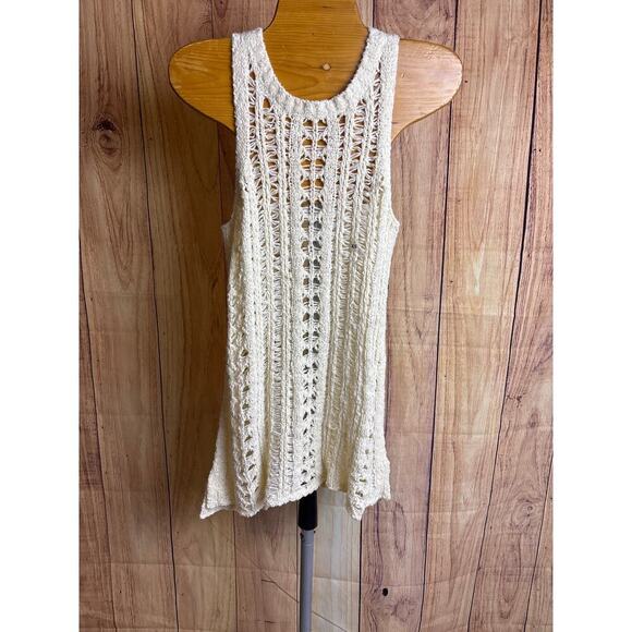 American Eagle Outfitters Knit Cover-Up Tank Cream Women's Size XS NEW - Picture 1 of 8